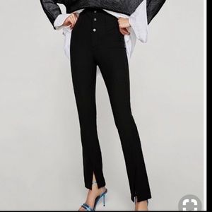 Zara trendy split front trouser pants NWT